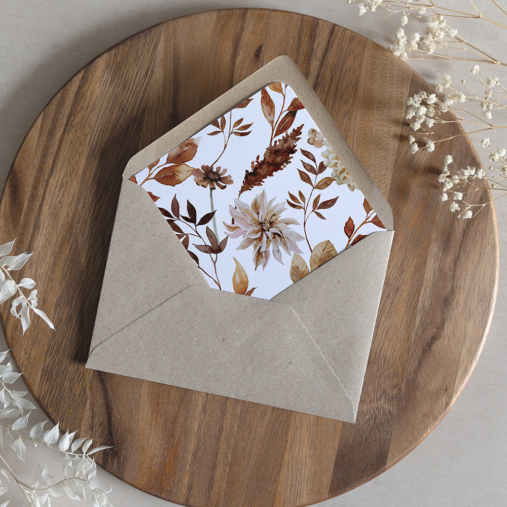 Merlot Floral Liners, Almond Envelopes, on sale Premium Stationery, Pack x50, Floral Liners, PLEASE CONTACT US before purchasing